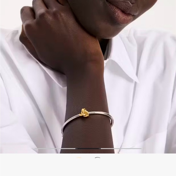 Kate Spade NWT Gold and Silver Twist Bangle Bracelet - Picture 2 of 9